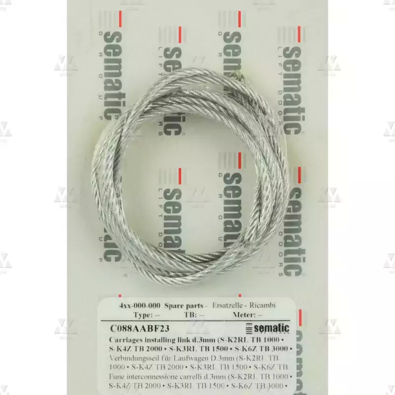 BL-C088AABF23 | 1 X CARRIAGES INTERLINK ROPE D.3MM (L=1425MM)