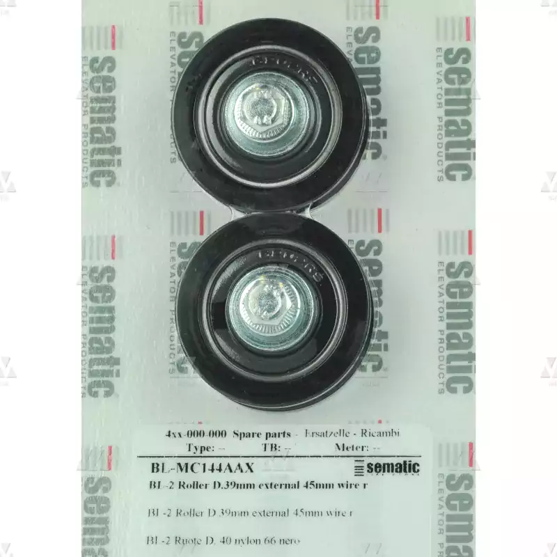 BL-MC144AAX | 2 X ROTELLE PER FUNE DI ACCIAIO D.45MM (ESTERNO)