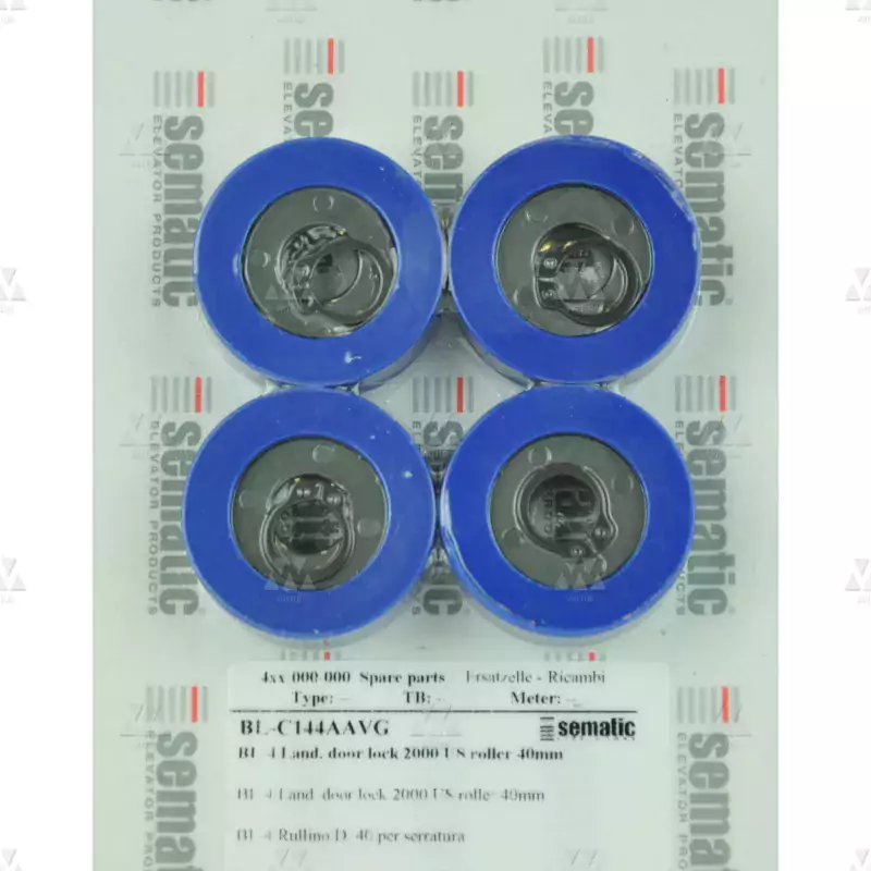 BL-C144AAVG | 4 X LANDING DOOR LOCK 2000 US ROLLER D.40MM (EXTERNAL)