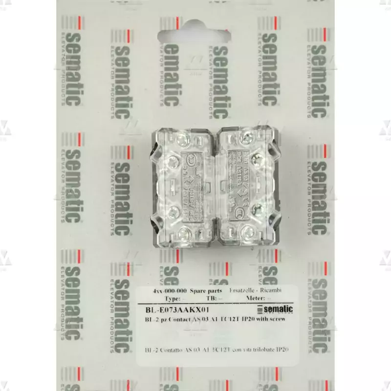 BL-E073AAKX01 | 2 X IP20 SWITCH FOR STANDARD EXECUTION (MATERIAL: PA066 + PA12)